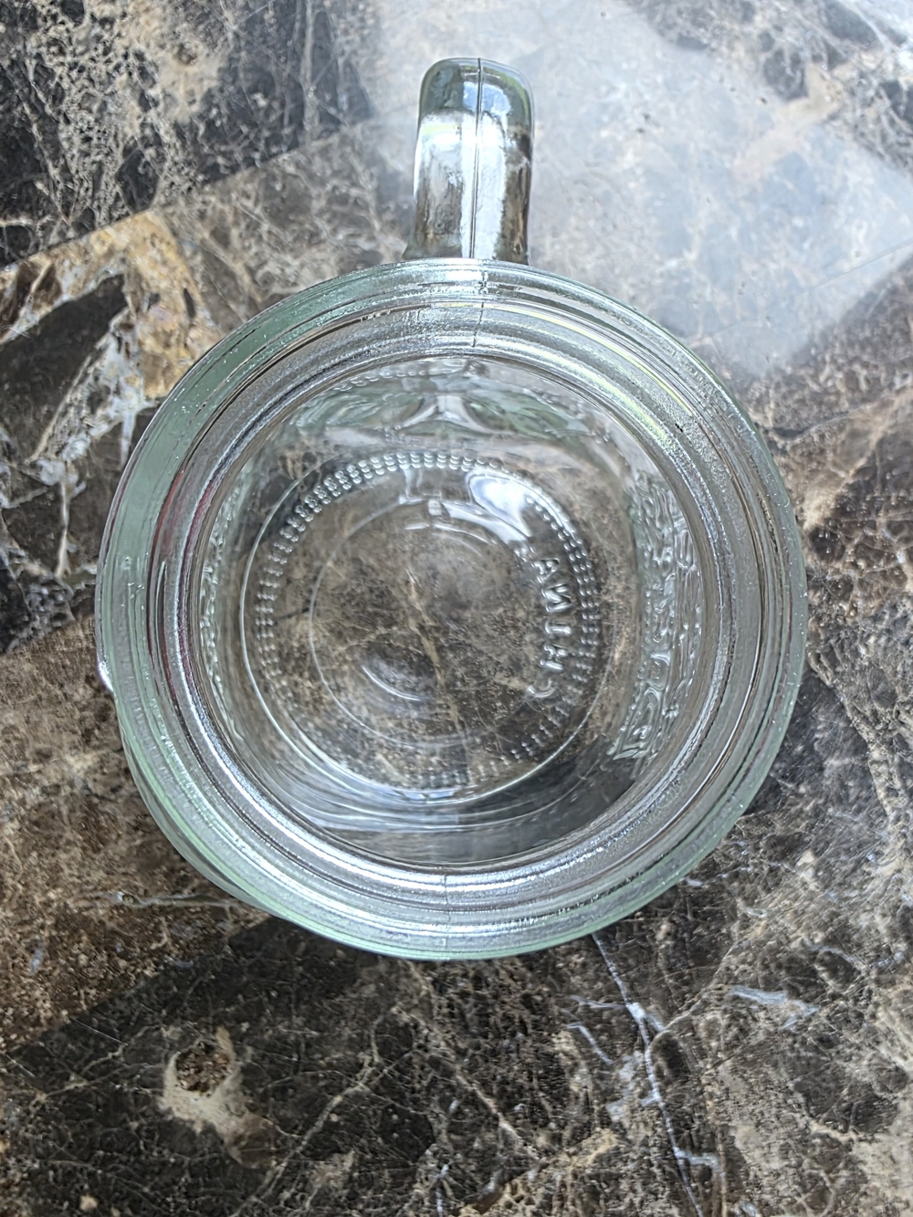 Clear Glass DICKS LAST RESORT Mason Jar Mug with Handle - Home Dining - Picture 5 of 6